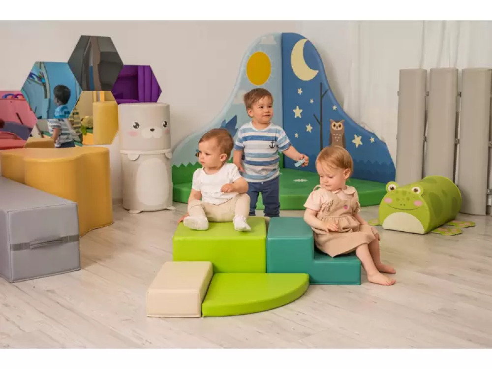 Nature. Foam obstacle course for toddlers
