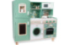 Turquoise wooden kitchen