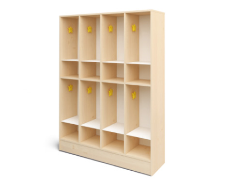 Rainbow cloakroom unit with hooks