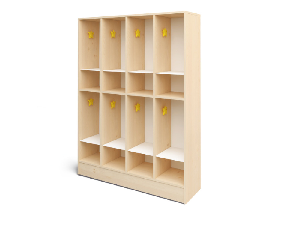 Rainbow cloakroom unit with hooks