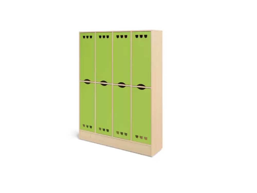 Rainbow cloakroom unit with hooks