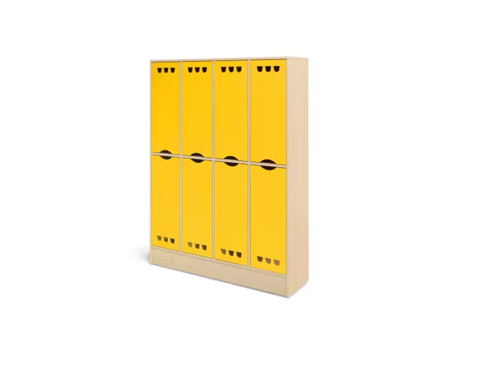 Rainbow cloakroom unit with hooks