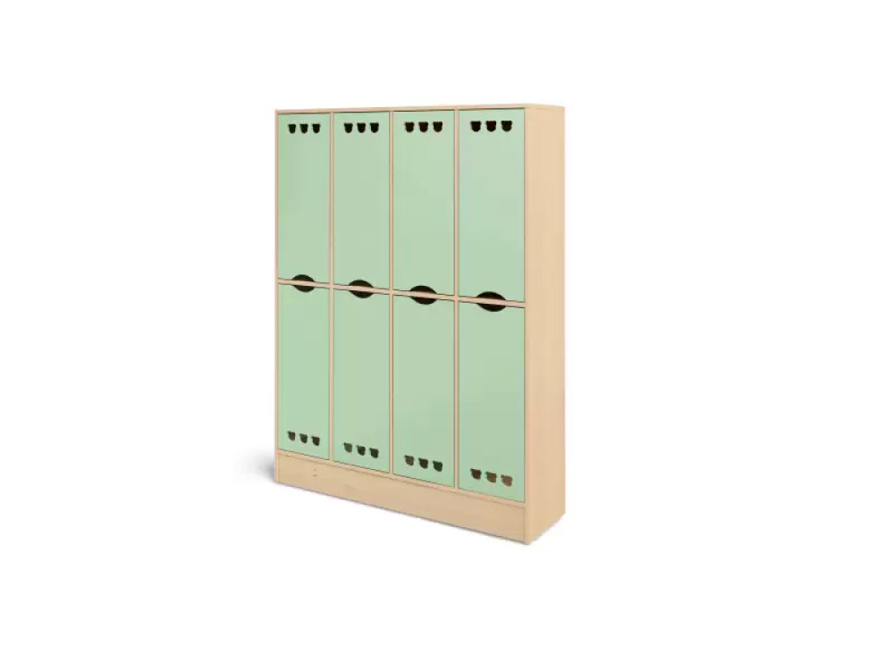 Rainbow cloakroom unit with hooks