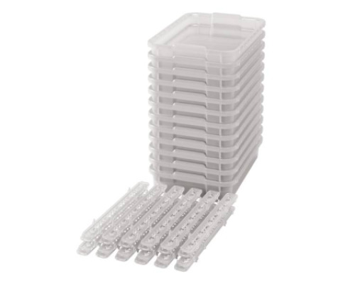 Small containers with runners - Transparent - 12
