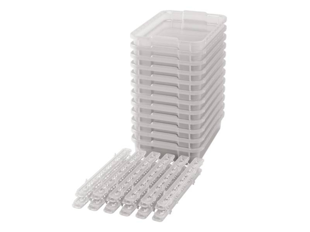 Small containers with runners - Transparent - 12