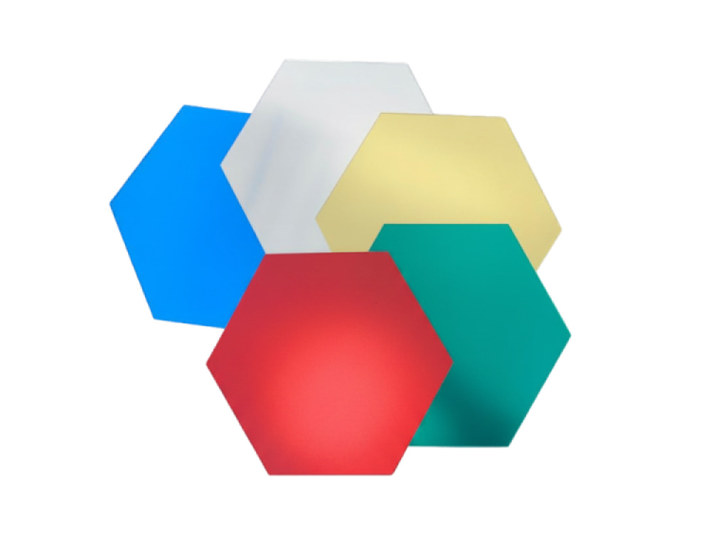 Coloured Hexagon Mirrors – 5 pcs