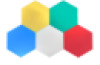Coloured Hexagon Mirrors – 5 pcs