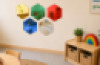 Coloured Hexagon Mirrors – 5 pcs