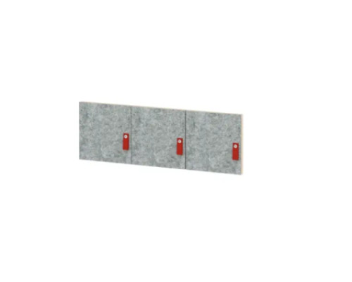 Cloakroom doors, set of 3, grey with felt front. Cubo Acoustic Collection