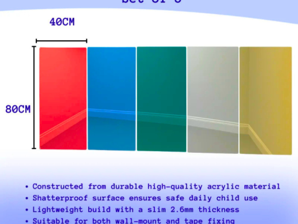EXTRA LARGE COLOURFUL MIRRORS – 5PCS
