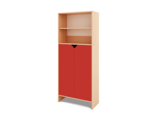 Tall Storage Unit + bottom doors - Red