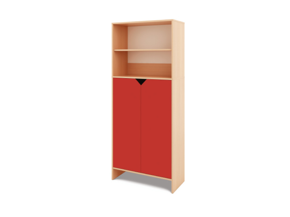 Tall Storage Unit + bottom doors - Red