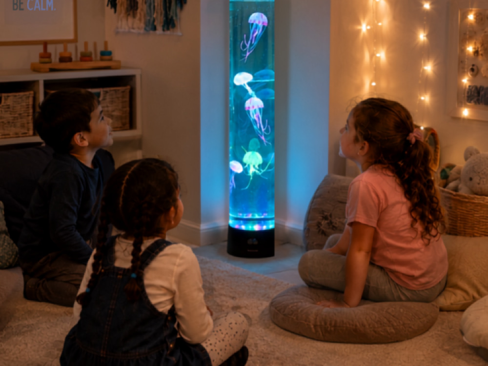 Sensory LED Jellyfish Aquarium Table Lamp – 70cm
