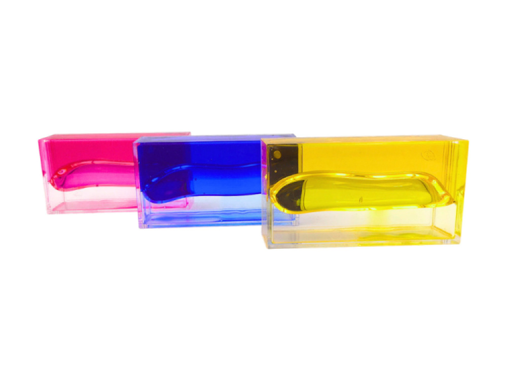 Fidget Ooze Tube (3x Rectangle) Purple, Yellow, Pink
