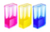 Fidget Ooze Tube (3x Rectangle) Purple, Yellow, Pink