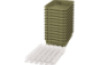 Small plastic containers with runners- eco light green - 12