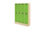 Rainbow cloakroom unit with shelves