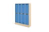 Rainbow cloakroom unit with shelves
