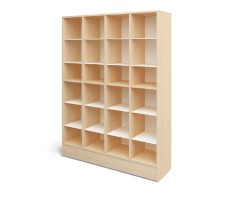Rainbow cloakroom unit with shelves