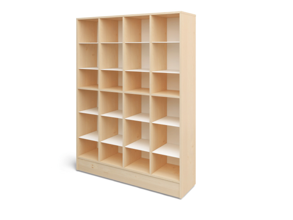 Rainbow cloakroom unit with shelves