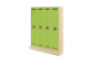 Rainbow cloakroom unit with shelves