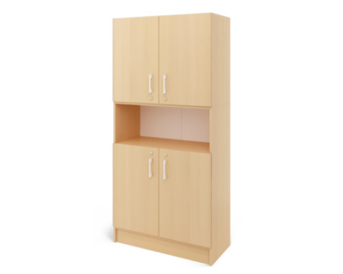 Prima features Unit with two pairs of wooden doors birch