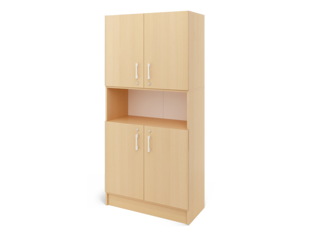 Prima features Unit with two pairs of wooden doors birch