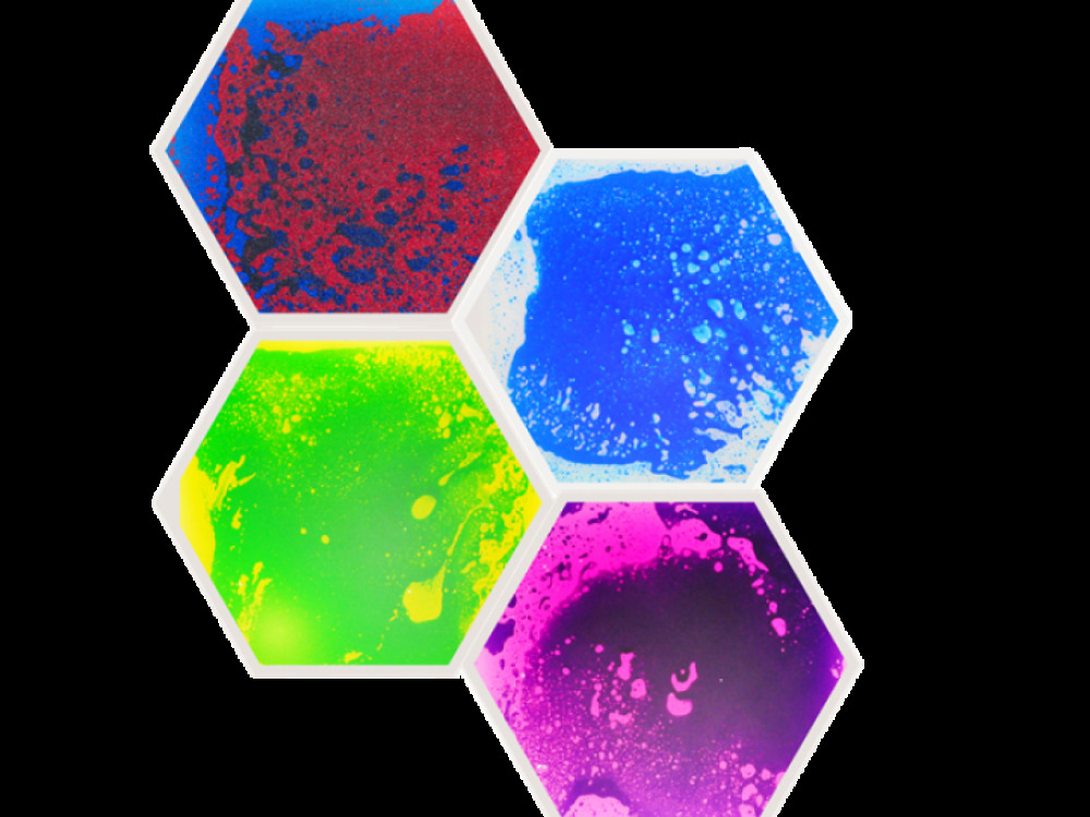 Hexagon Liquid Floor tile (Set of 4)