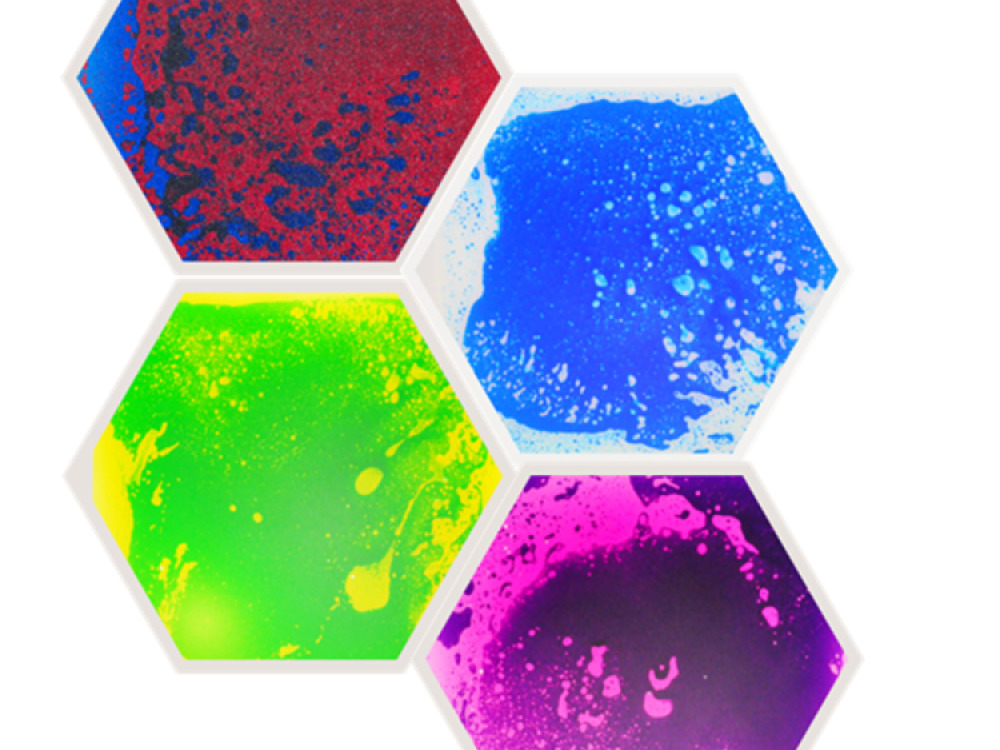 Hexagon Liquid Floor tile (Set of 4)