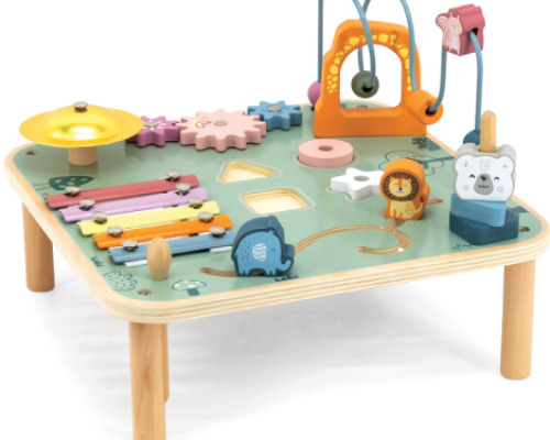 Animals. Wooden manipulative table