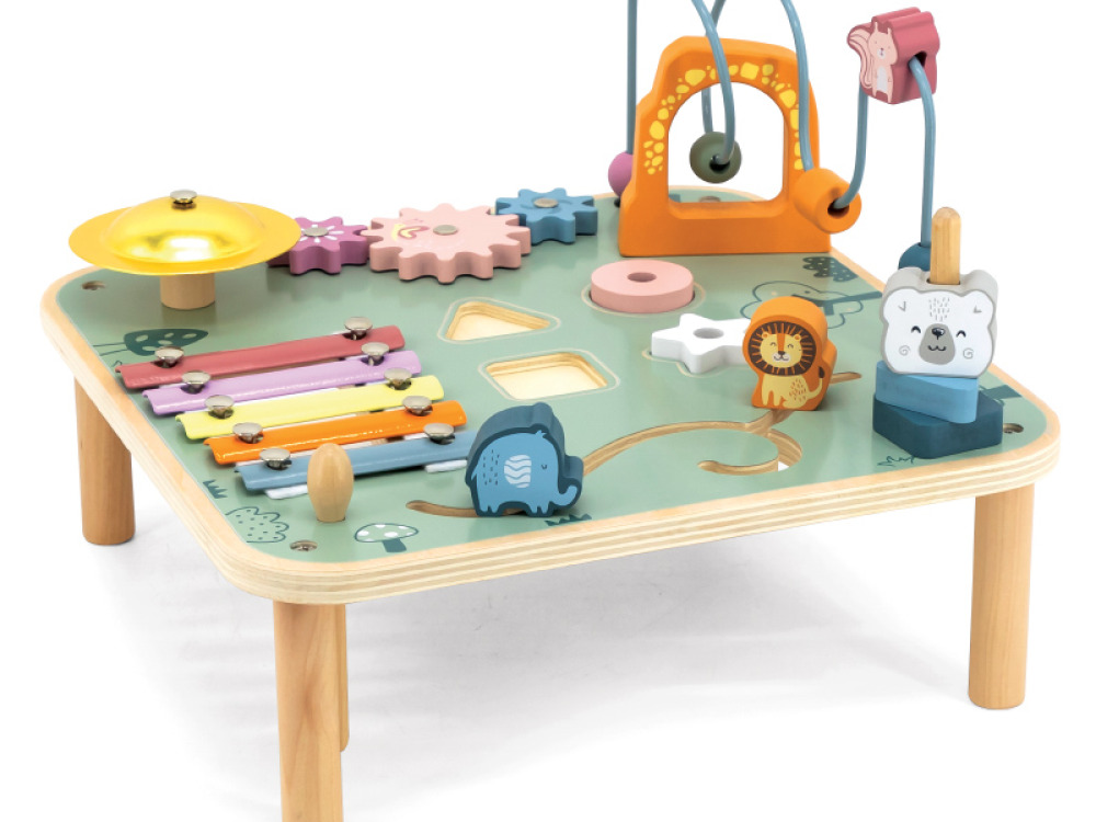 Animals. Wooden manipulative table