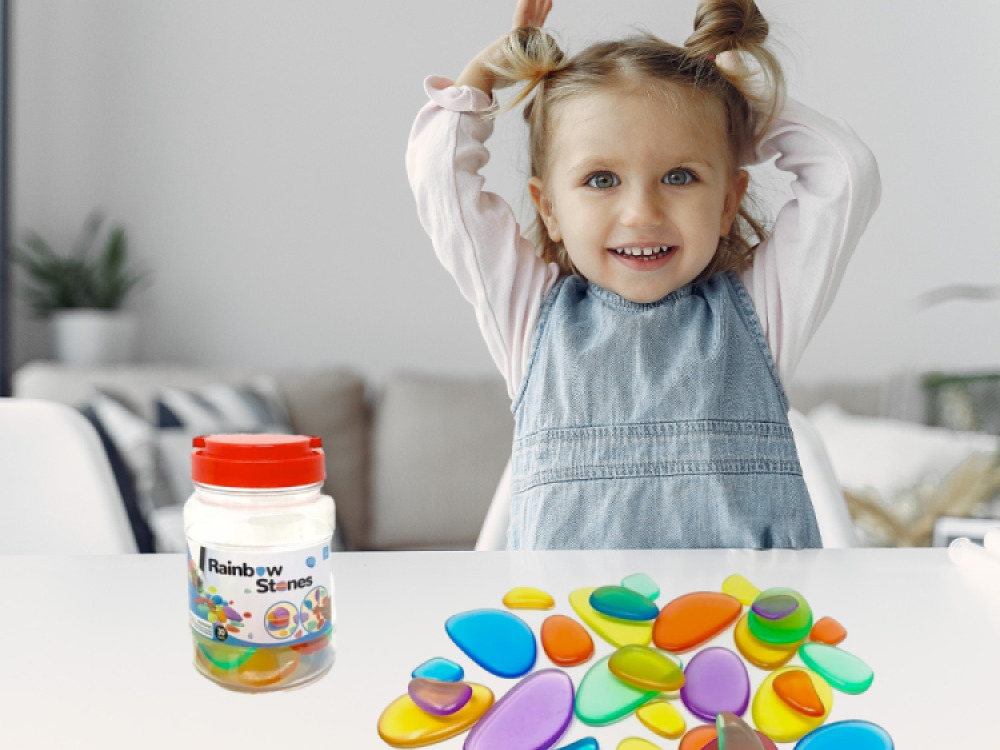 Coloured Acrylic Pebbles (30 pcs)