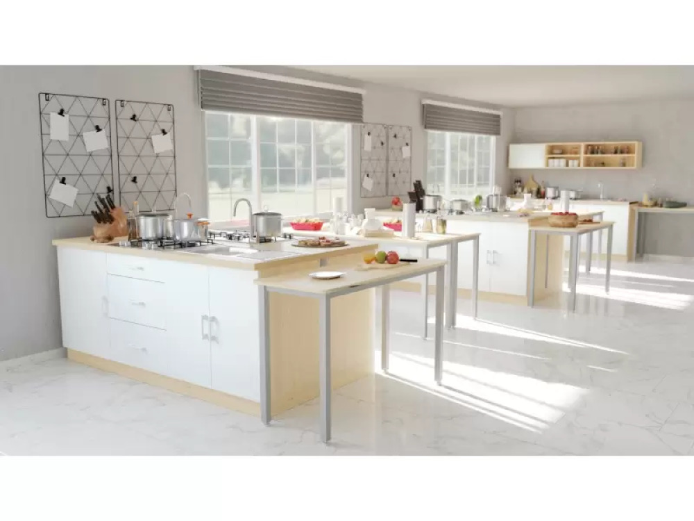 UNO set. Kitchen cabinet 80 cm with sink, faucet and countertop in oiled oak colour. Master Kitchen Collection
