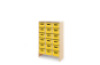Storage Unit XL with deep wooden trays - Yellow