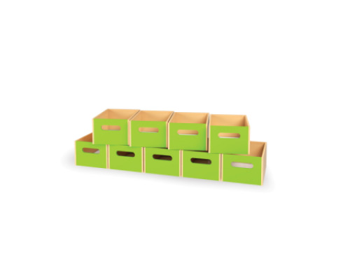 9 - big wooden trays - Green