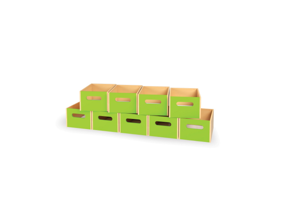 9 - big wooden trays - Green