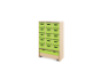 Storage Unit XL with deep cardboard trays + container - Green