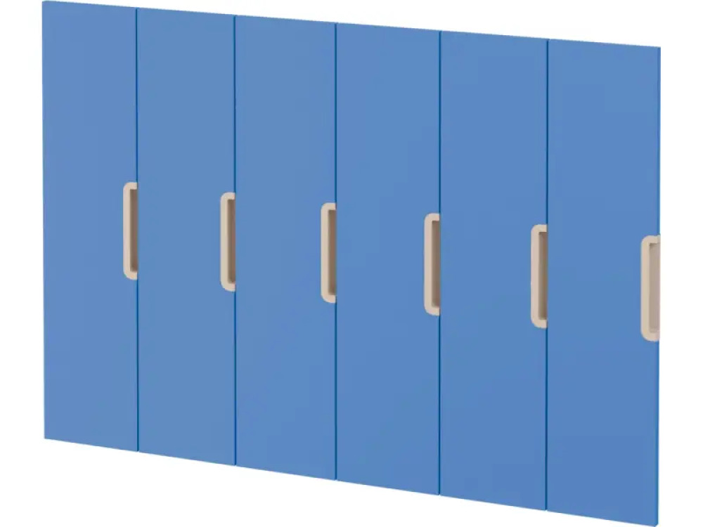 Doors with handle for cloakroom Vita 6 - Azure Blue