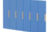 Doors with handle for cloakroom Vita 6 - Azure Blue