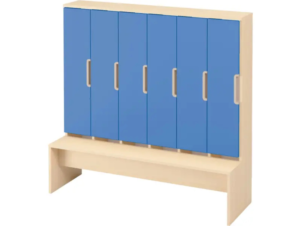 Doors with handle for cloakroom Vita 6 - Azure Blue
