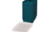Small plastic containers with runners - eco blue-green - 12