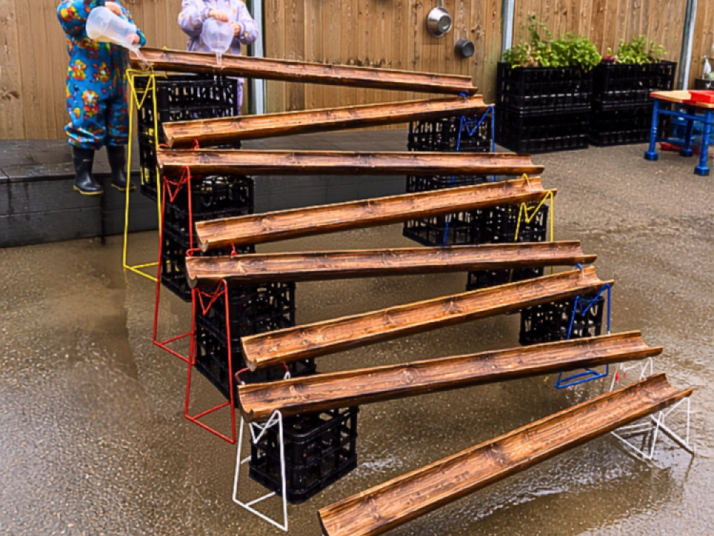 Wooden Water Channelling ( 8 x 1m lengths)