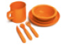 Melamine dish set for 5 children orange