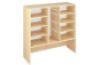 Storage Unit X with shelves for trays and containers - Beech