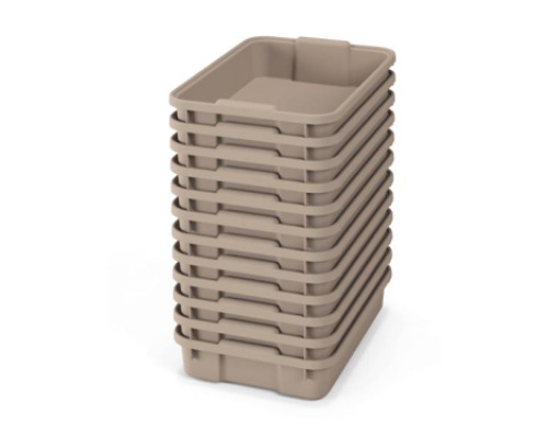 Small plastic containers - eco beige - 12