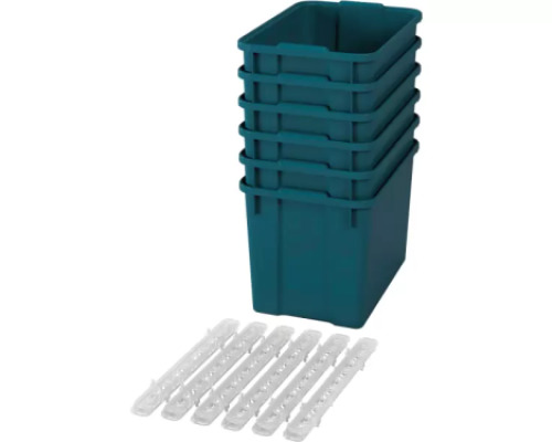 Extra large plastic containers with runners - eco sea green - 06