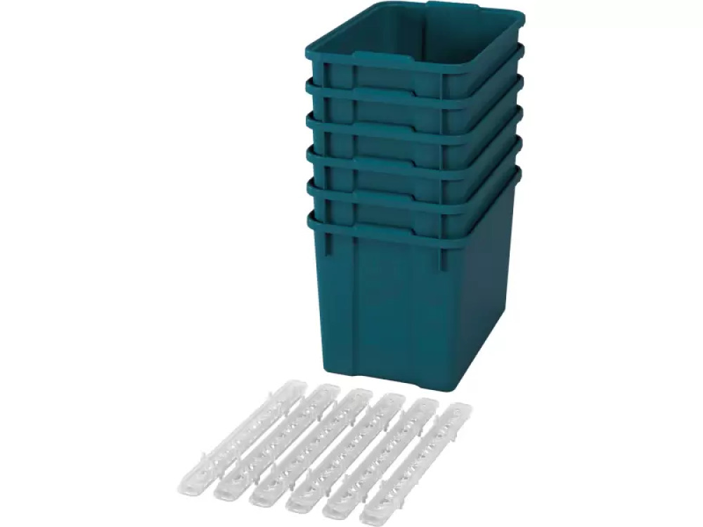 Extra large plastic containers with runners - eco sea green - 06