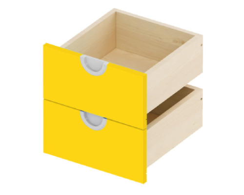 Cubo ACCESSORIES SHELVES AND DRAWERS orange narrow low 2 pcs.