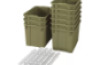 Extra large plastic containers with runners - eco light green - 09