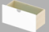 Cubo ACCESSORIES SHELVES AND DRAWERS white wide tall 1 pc.